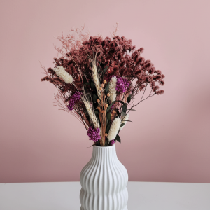 Dried arrangement with vase