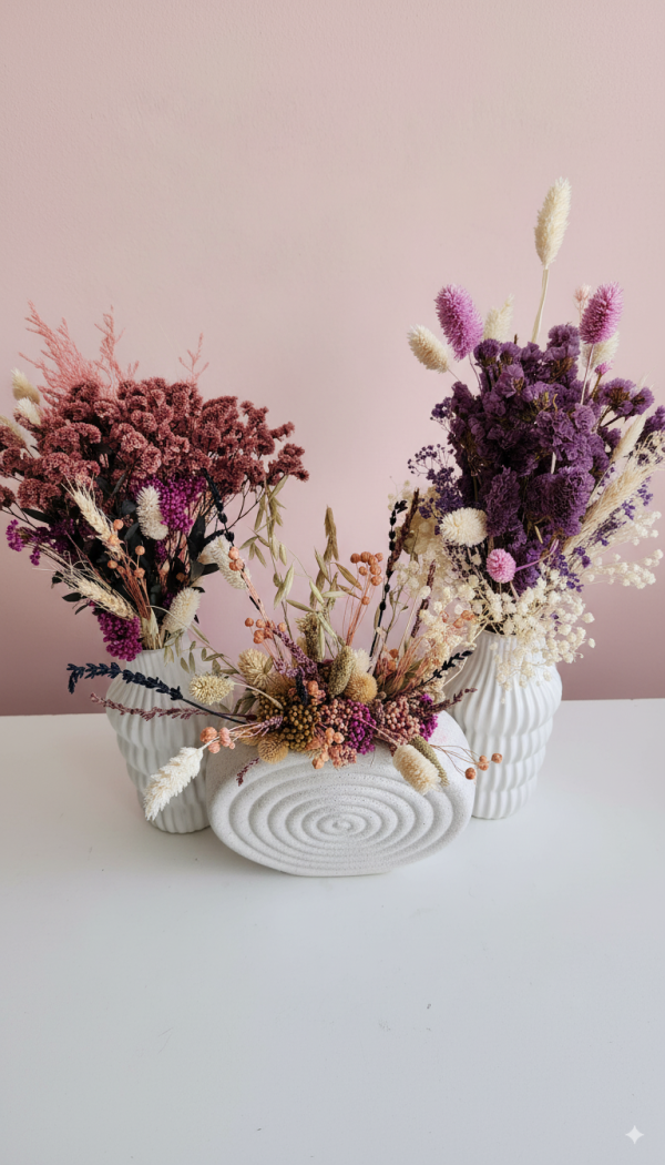 Lavender with Matt white vase – Pampasious