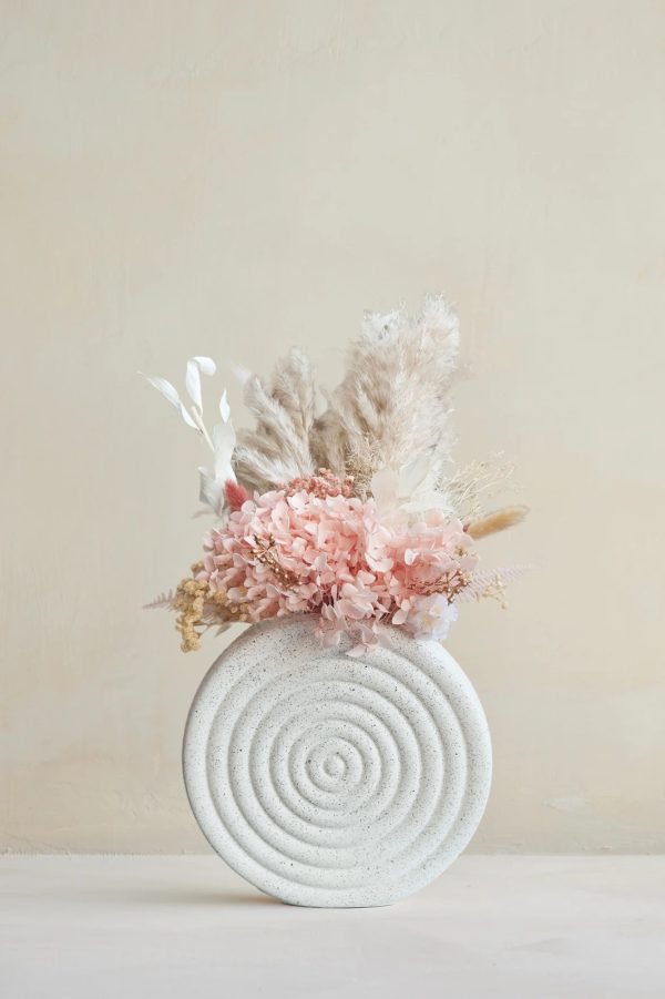 Blush Breeze with Spiral Ceramic Vase – Pampasious