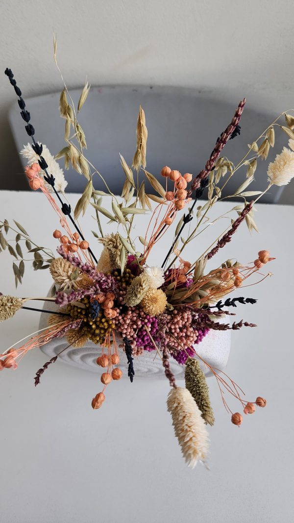 Rice flowers with Spiral Ceramic Vase – Pampasious