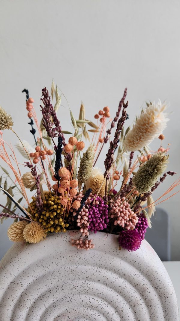 Rice flowers with Spiral Ceramic Vase – Pampasious