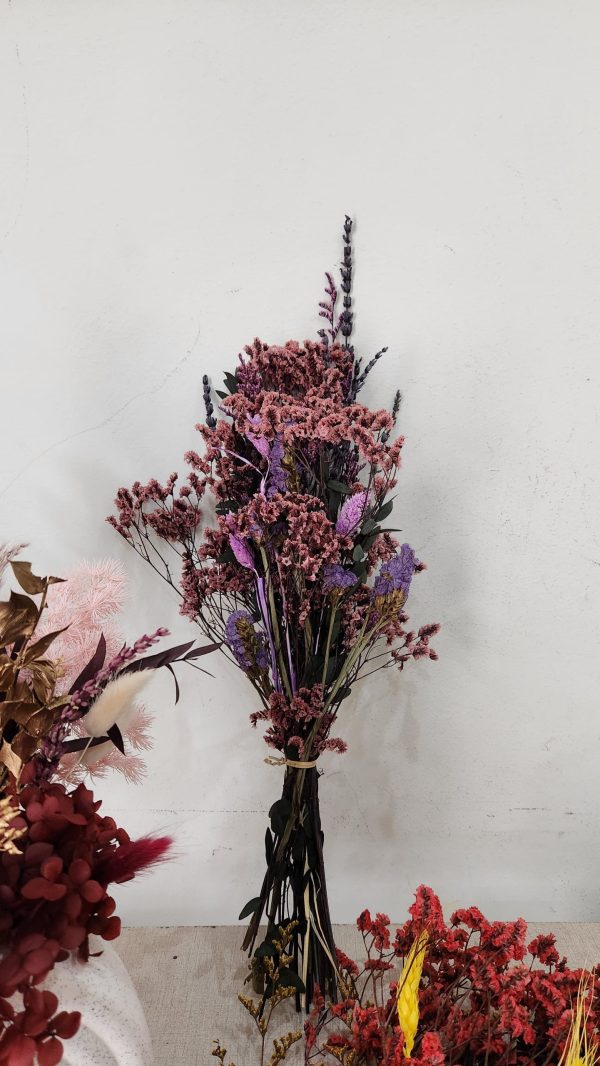 Lavender Dusk with White Ceramic Vase – Pampasious