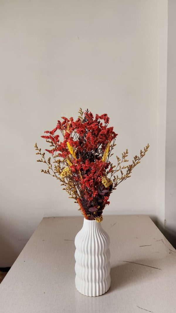 Autumn Amber with White Ceramic vase – Pampasious