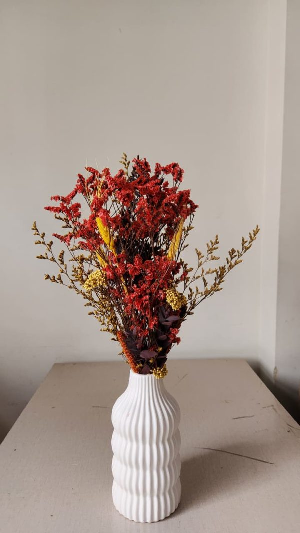 Autumn Amber with White Ceramic vase – Pampasious