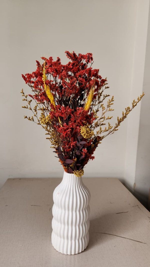 Autumn Amber with White Ceramic vase – Pampasious